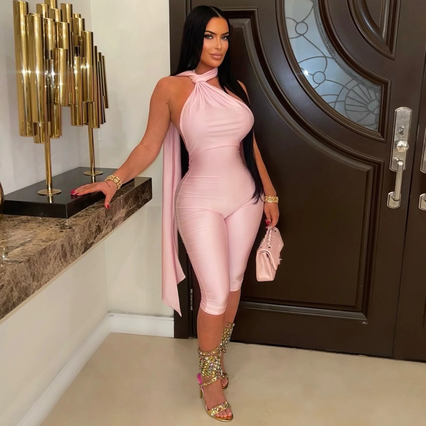 Irresistibly Yours  Jumpsuit - Pink
