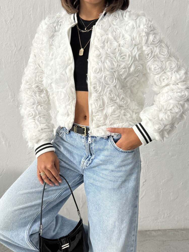 Petals Jacket - White