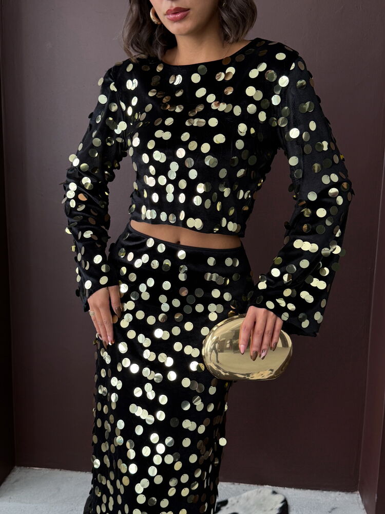 City Of Dreams Skirt Set - Gold