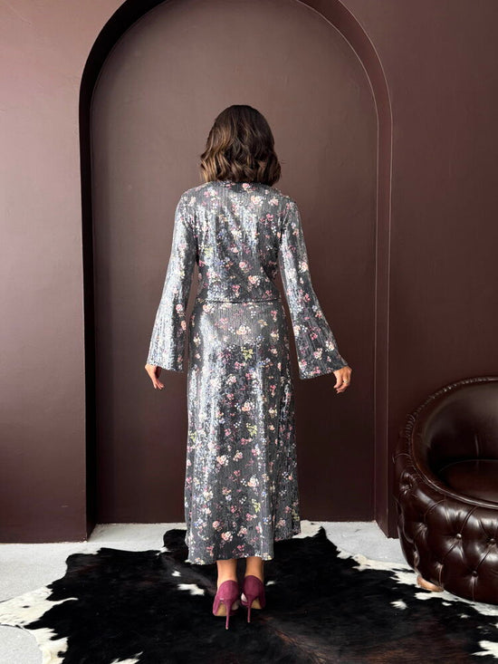 Give It To Me Skirt Set - Silver