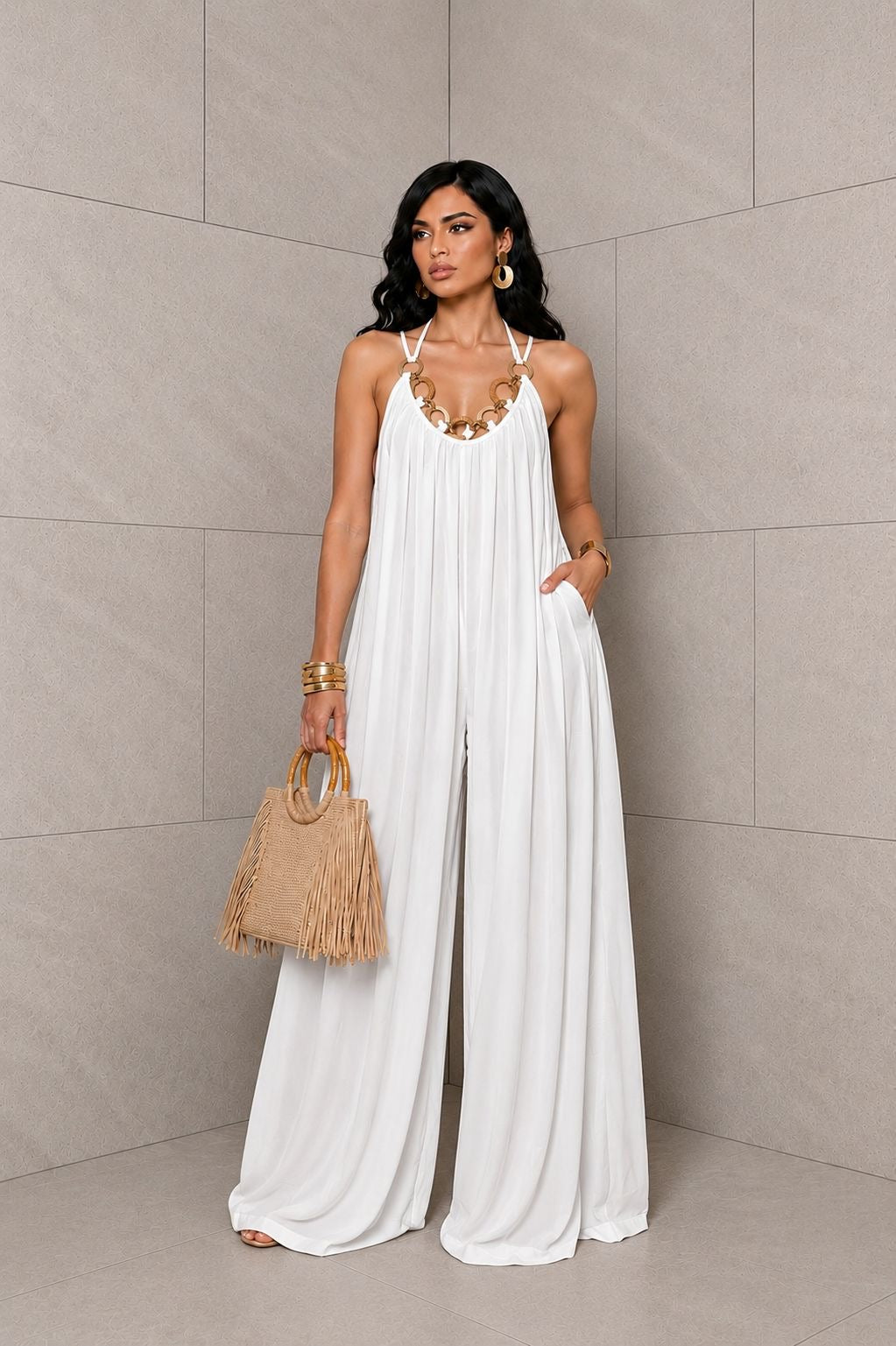 Cool Again Jumpsuit -White