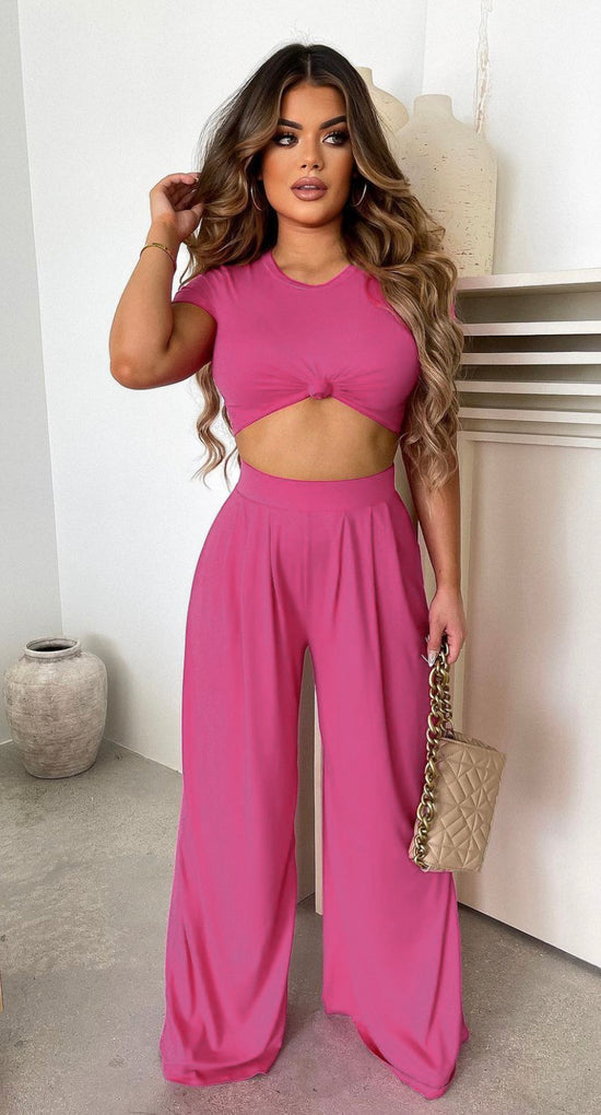 Load image into Gallery viewer, RESTOCK!! Serene Two Piece Pant Set - Pink
