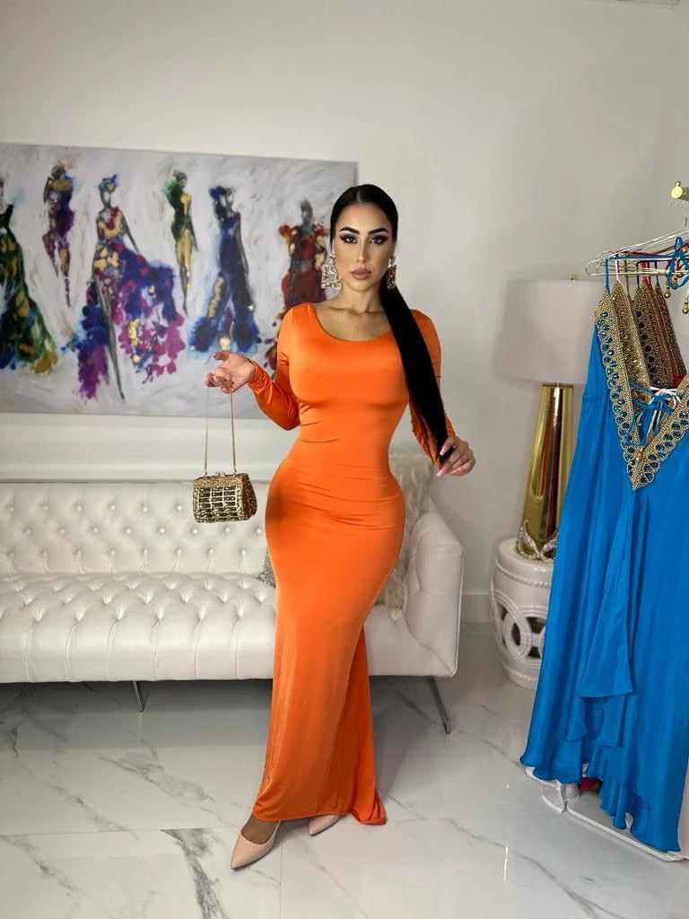 Take Your Time Maxi Dress - Orange