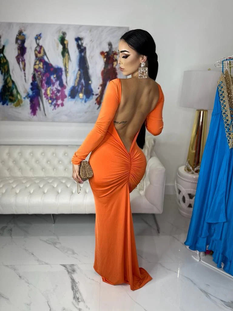 Take Your Time Maxi Dress - Orange