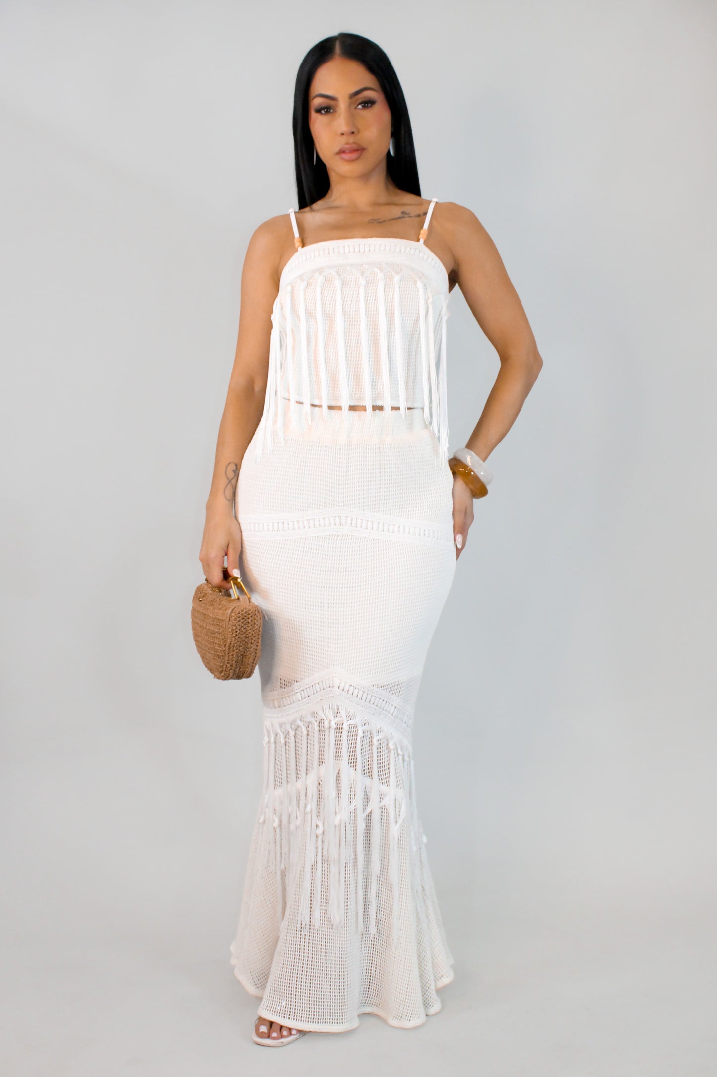 White Sands Skirt Set - White