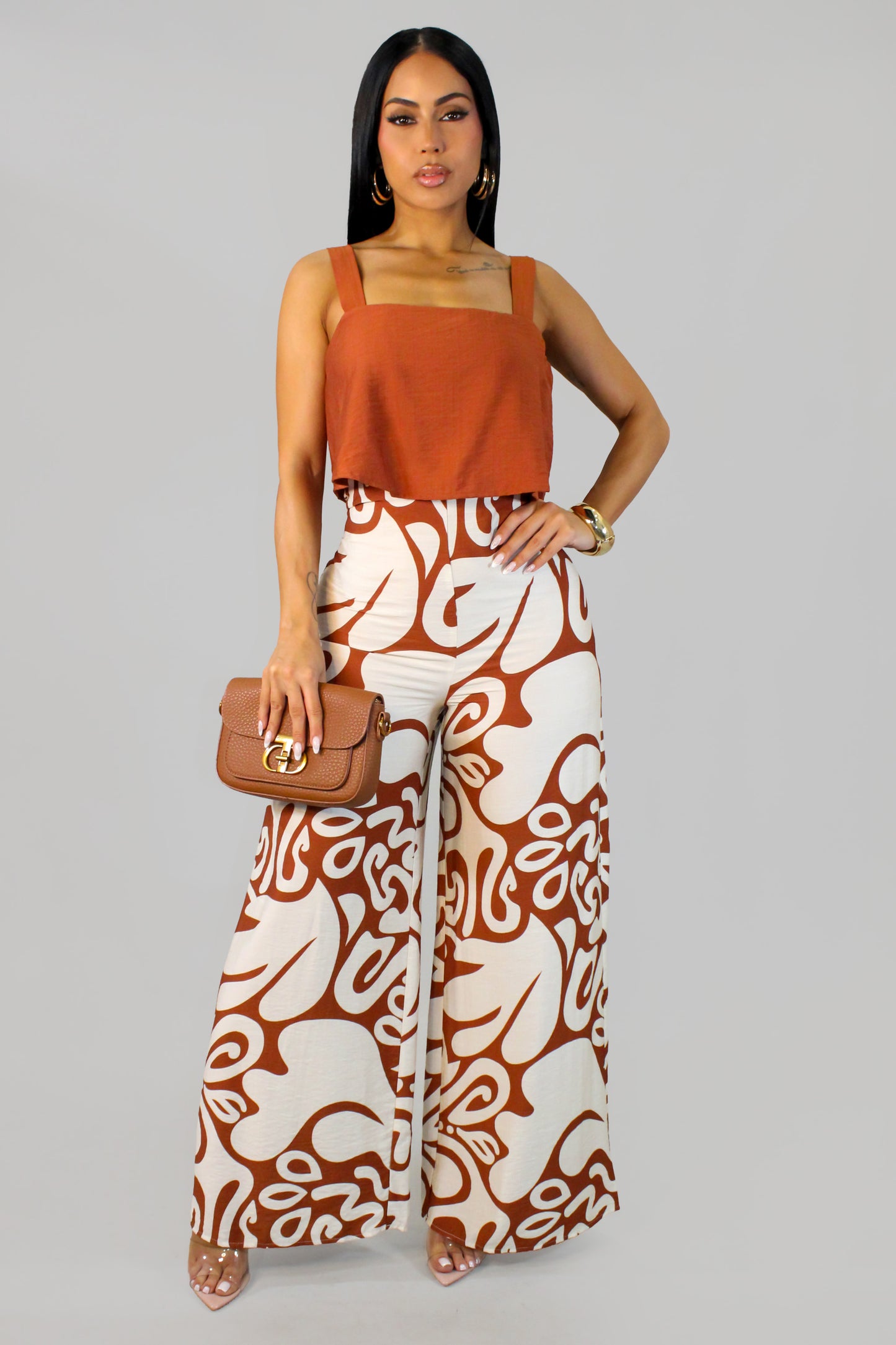 Found You Here Jumpsuit - Rust