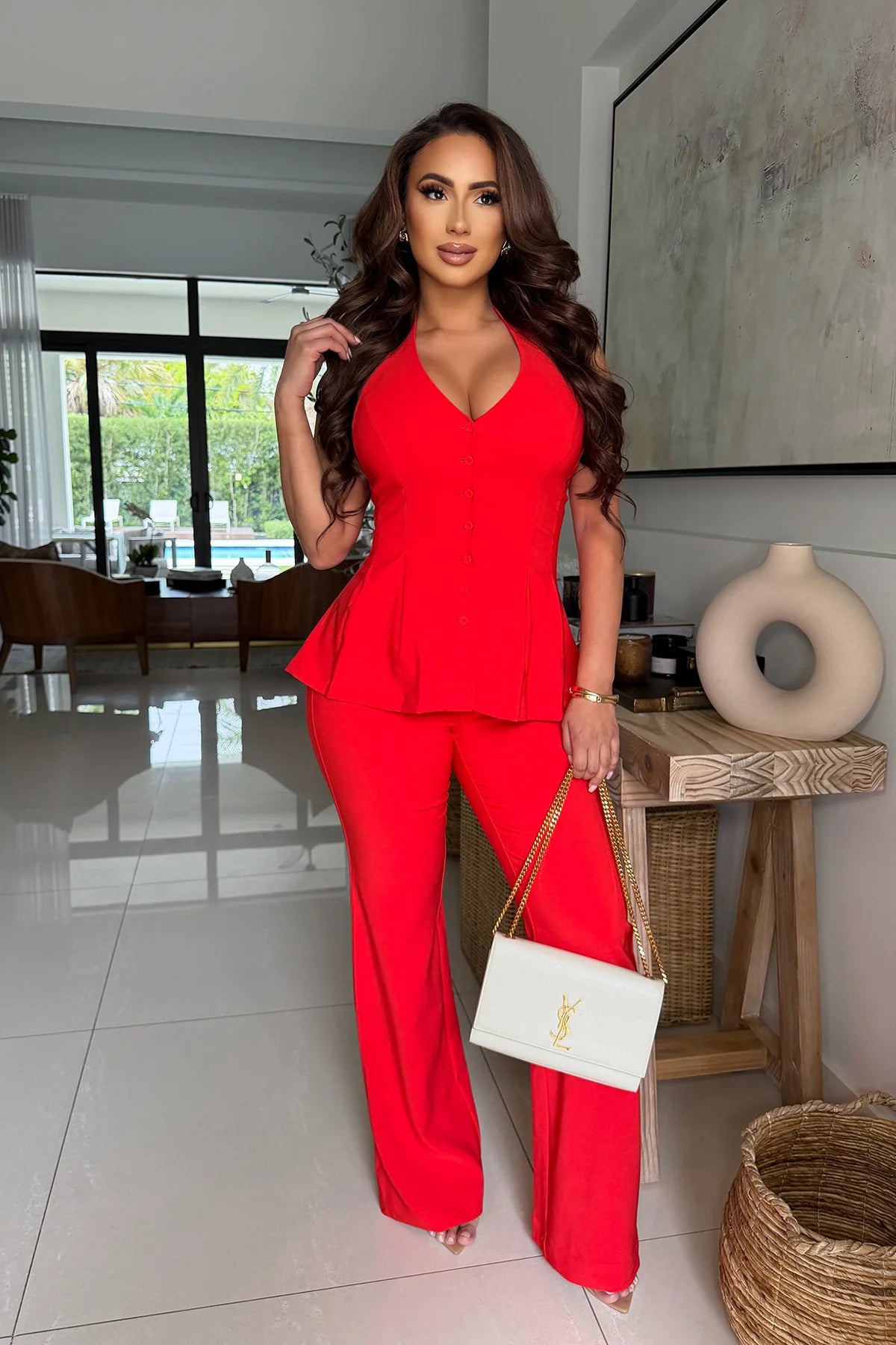 My Roman Empire Pant Set - Red