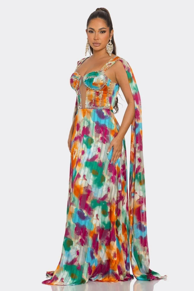 Just A Girl Maxi Dress - Multi