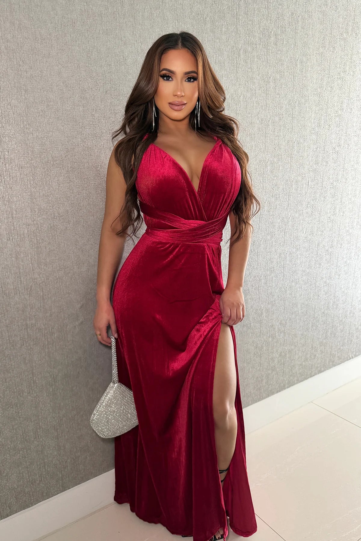 Head Over Heels Maxi Dress - Burgundy