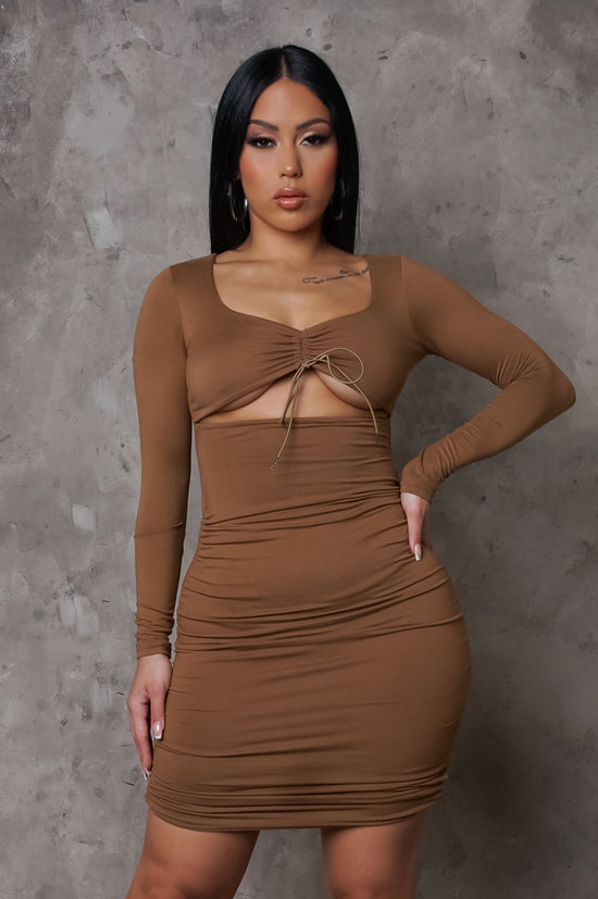 Genesis Mini Dress - Brown