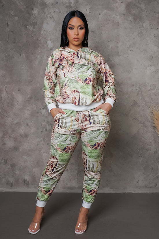 Load image into Gallery viewer, All My Rates Two Piece Pant Set - Green
