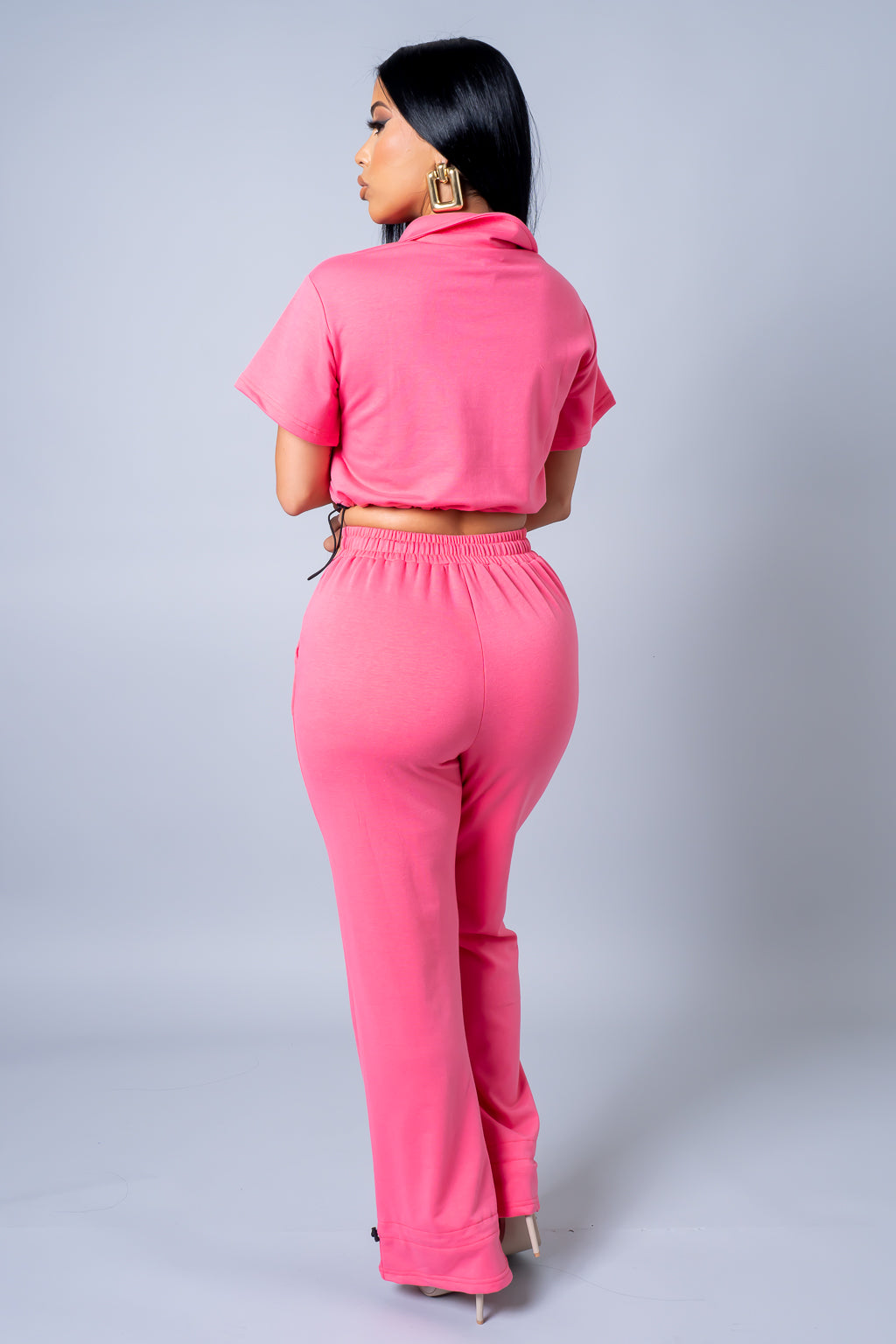 Load image into Gallery viewer, Cool People Two Piece Pants Set - Fuchsia
