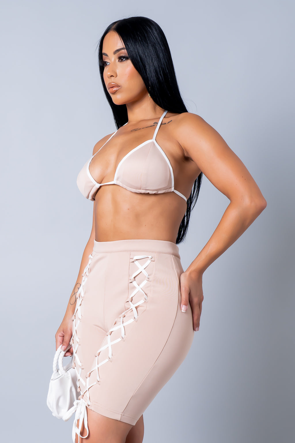 Load image into Gallery viewer, Nadia Two Piece Short Set - Nude

