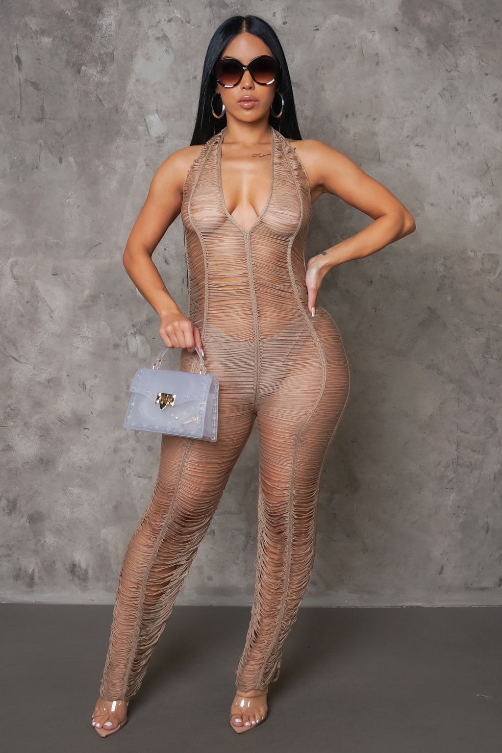 Load image into Gallery viewer, RESTOCK!! Aloha Jumpsuit Cover - Taupe
