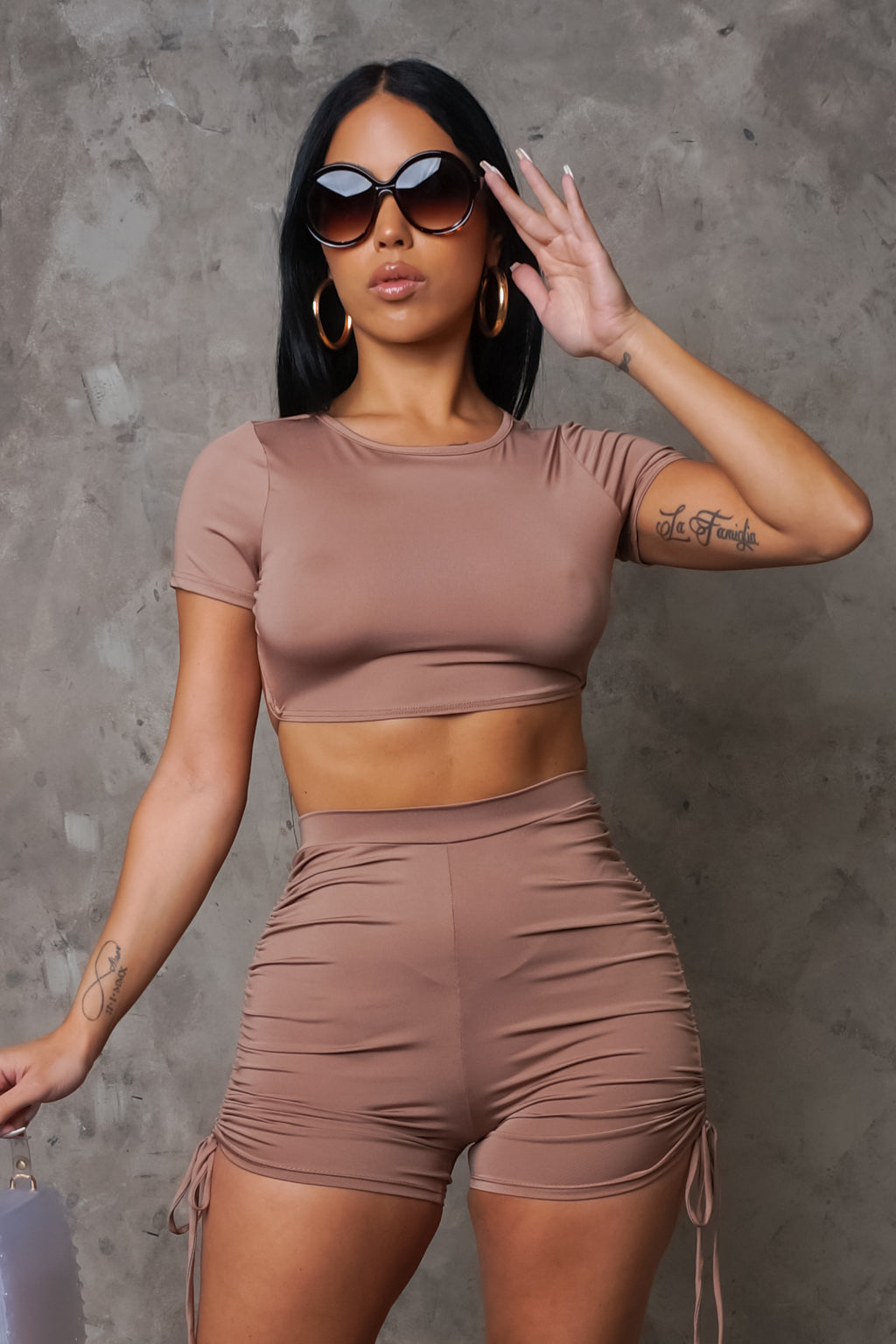 Meant To Be Shorts Set - Taupe