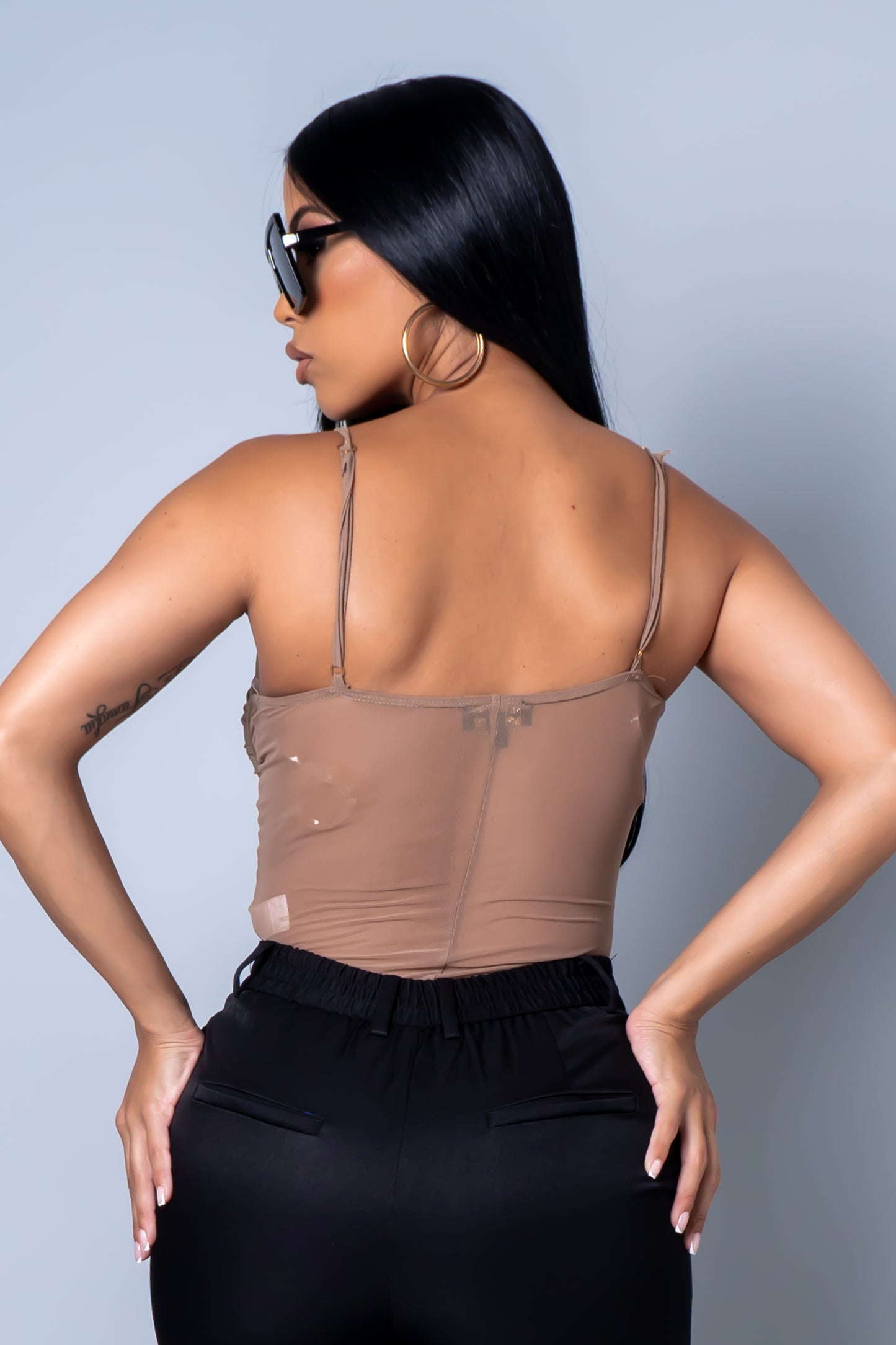 Party In The USA Bodysuit - Taupe