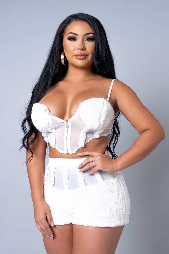 Load image into Gallery viewer, Thinking Of You Two Piece Shorts Set - White
