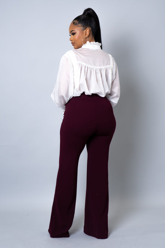 Load image into Gallery viewer, SIGN UP FOR RESTOCKS!! Business Attire Pants - Burgundy
