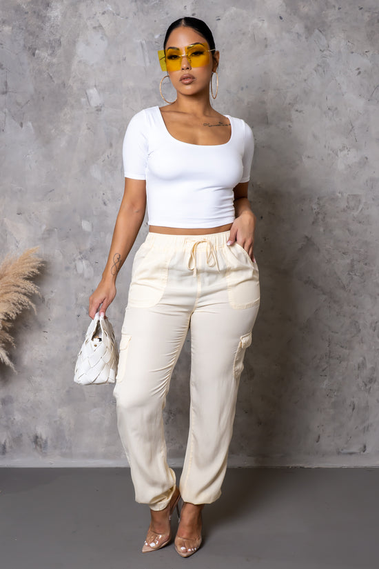 Load image into Gallery viewer, Stay Curvy Pants - Beige
