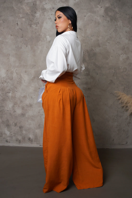 Load image into Gallery viewer, Bow Down Pants - Burnt Orange
