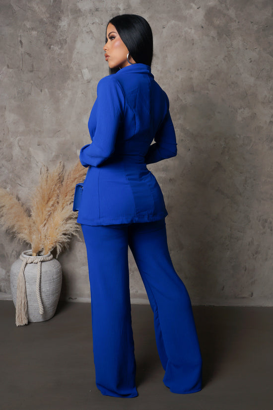 Load image into Gallery viewer, Let Me Know Two Piece Pant Set - Blue
