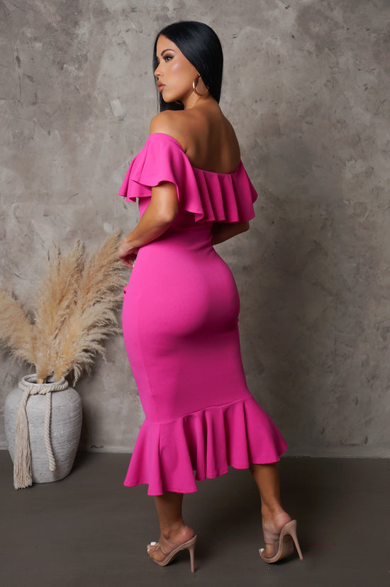 Floreto Midi Dress - Pink